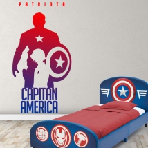 Vinilos marvel capitán américa patriota