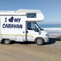 Vinilos autocaravanas frase i love my caravan