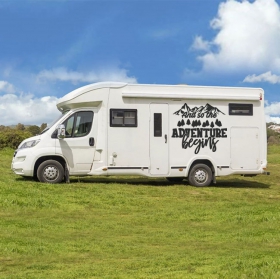 Vinilos decorativos frase en inglés para autocaravanas