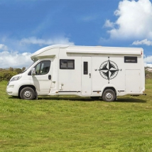 Vinilos y pegatinas rosa de los vientos para autocaravanas