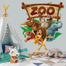 Vinilos y pegatinas animales del zoo