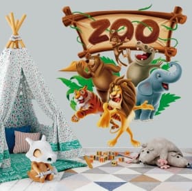 Vinilos y pegatinas animales del zoo