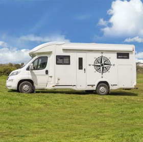 Vinilos decorativos rosa de los vientos para autocaravanas
