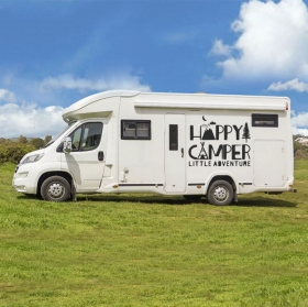 Vinilos y pegatinas frase en inglés para autocaravanas