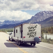 Vinilos adhesivos frase en inglés para caravanas