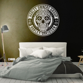 Vinilos calavera harley davidson