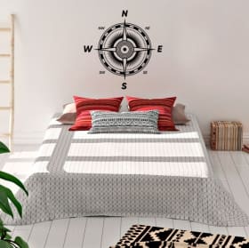 Vinilos decorativos rosa de los vientos