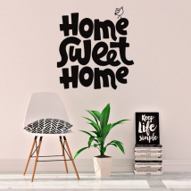 Vinilo con frase en inglés home sweet home