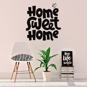 Vinilo con frase en inglés home sweet home