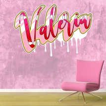 Vinilos decorativos y pegatinas nombres con efecto grafiti