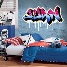 Vinilos nombre con efecto grafiti