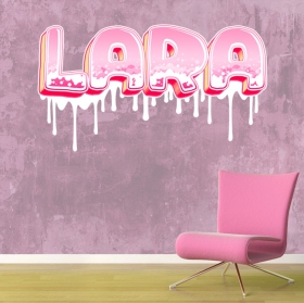 Vinilos decorativos nombres personalizados efecto grafiti