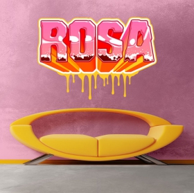 Vinilos y pegatinas nombre personalizado con efecto grafiti