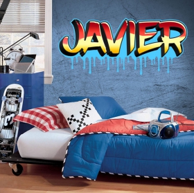 Vinilos con nombres personalizados efecto grafiti
