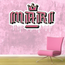 Vinilos y pegatinas nombres personalizados efecto grafiti