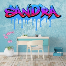 Vinilos grafitis nombres personalizados
