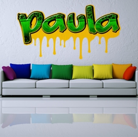Vinilos decorativos grafitis nombres personalizados