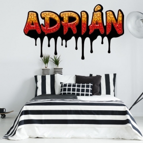 Vinilos y pegatinas grafitis con nombres personalizados
