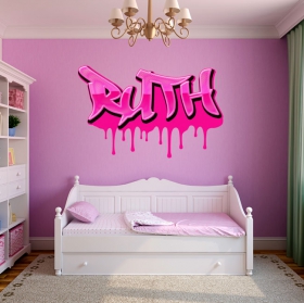 Vinilos adhesivos grafitis con nombres personalizados