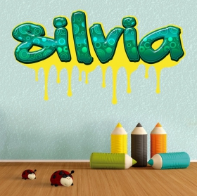 Vinilos y pegatinas grafitis nombres personalizados