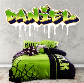 Vinilos y pegatinas textos personalizados efecto grafiti