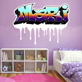Vinilos efectos grafiti nombres personalizados
