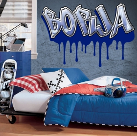 Vinilo con nombre personalizado efecto de grafiti