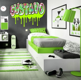 Vinilos con efecto de grafiti nombres personalizados