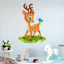 Vinilos infantiles bambi y mariposa