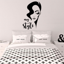 Vinilos decorativos y pegatinas rostro mujer my style