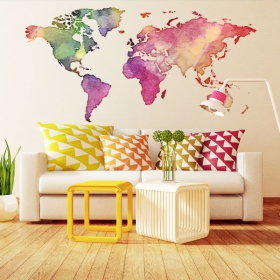 Vinilo decorativo mapa mundi infantil – Envy Wallz