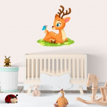 Vinilos infantiles o para bebés bambi y mariposa