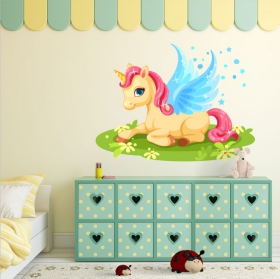 Vinilos decorativos y pegatinas unicornio mágico