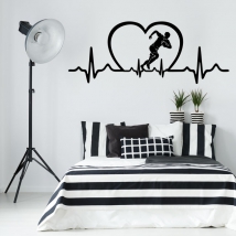 Vinilos y pegatinas electrocardiograma rugby