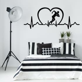 Vinilos y pegatinas electrocardiograma rugby