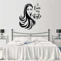 Vinilos rostro mujer i love my style