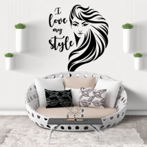 Vinilo adhesivo rostro de mujer i love my style