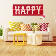 Vinilos decorativos y pegatinas happy