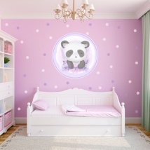 Vinilos juveniles o infantiles oso panda