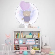 Vinilos infantiles o para bebés oso con globo