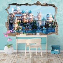 Vinilos 3d palacio minecraft
