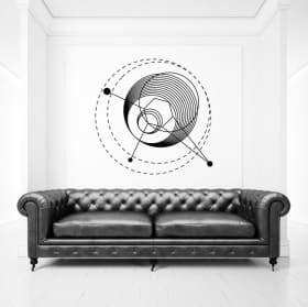 Vinilos decorativos con trazos y círculos