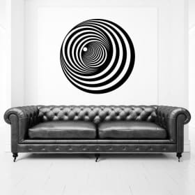Vinilos decorativos círculos efecto óptico