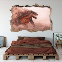 Vinilos 3d godzilla