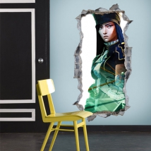 Vinilos agujero pared 3d arcane