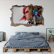 Vinilos y pegatinas agujero pared 3d arcane