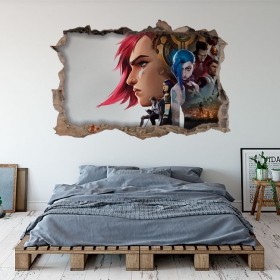 Vinilos y pegatinas agujero pared 3d arcane