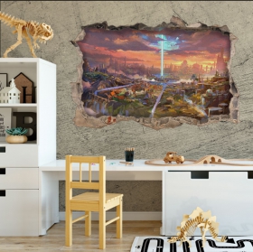 Vinilos efecto pared rota 3d arcane