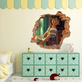 Vinilos pared rota 3d disney encanto