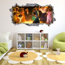 Vinilos decorativos agujero 3d disney encanto